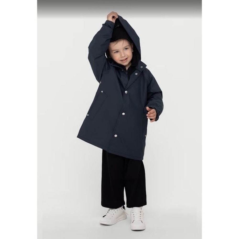 EUC Stutterheim Mini Opal Raincoat | Navy | Size 2-3